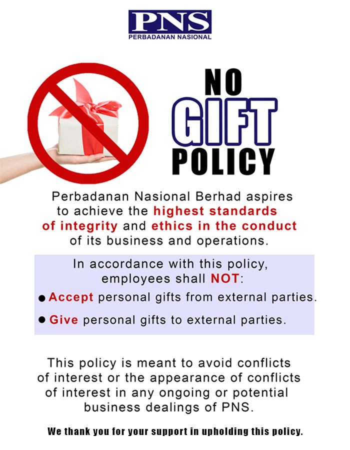 No Gift Policy Pernas My